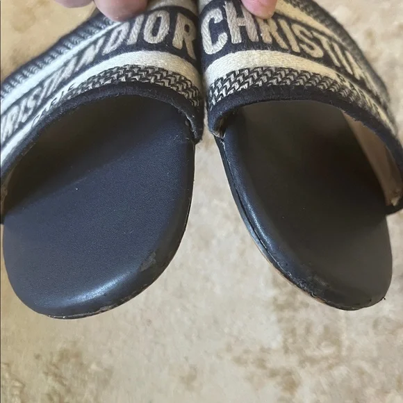 Christian Dior DWay Slides Navy Size 40 - Picture 3 of 7